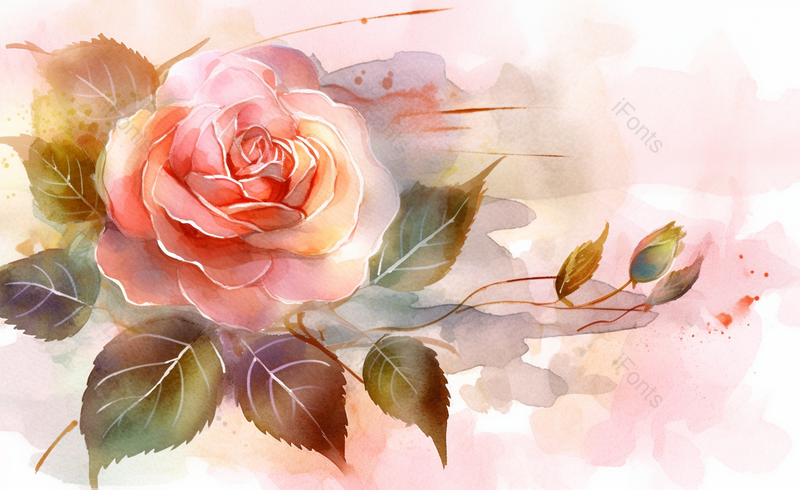 水彩唯美氛围花朵绽放背景图,插画/手绘图,插画/手绘图库,插画/手绘图下载,插画/手绘